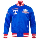 Texas Rangers Retro Classic Blue Satin Jacket
