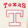 Texas rangers retro classic full snap satin varsity jacket cream 9