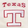 Texas rangers retro classic womens full snap satin varsity jacket cream 5