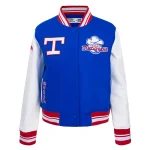 Texas Rangers Women's Retro Classic Wool/Leather Jacket
