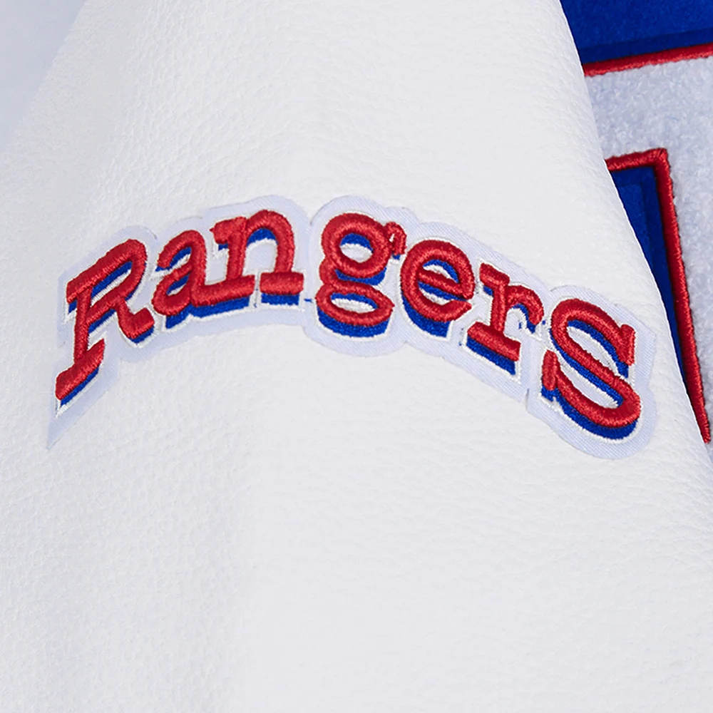 Texas rangers retro classic womens wool leather satin varsity jacket blue white 8