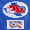 Texas rangers retro classic womens wool leather satin varsity jacket white blue 7