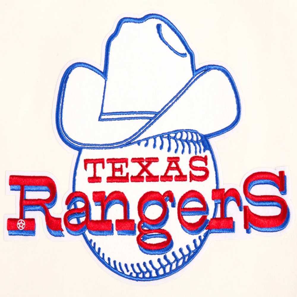 Texas rangers retro classic womens wool leather satin varsity jacket white blue 8
