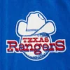 Texas rangers retro classic wool leather varsity jacket blue white 3