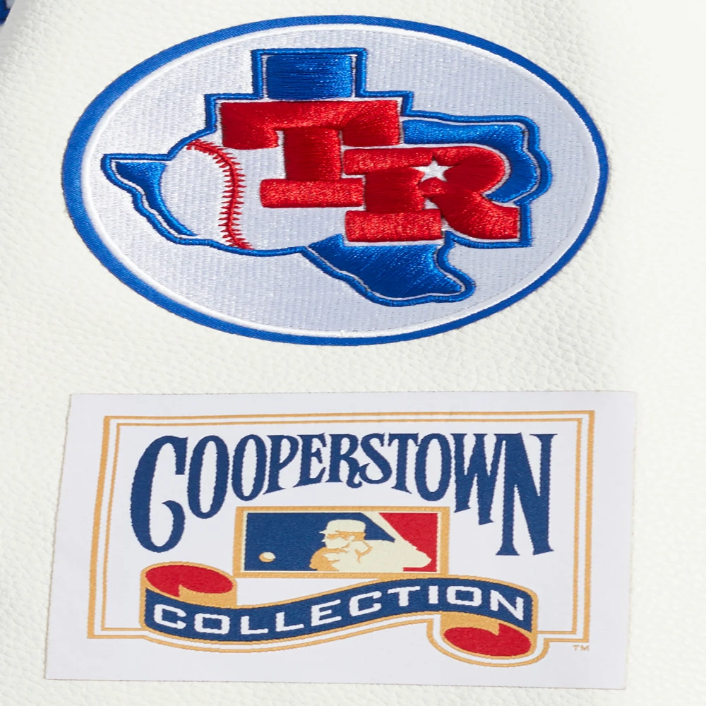 Texas rangers retro classic wool leather varsity jacket blue white 5