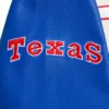 Texas rangers retro classic wool leather varsity jacket white blue 5