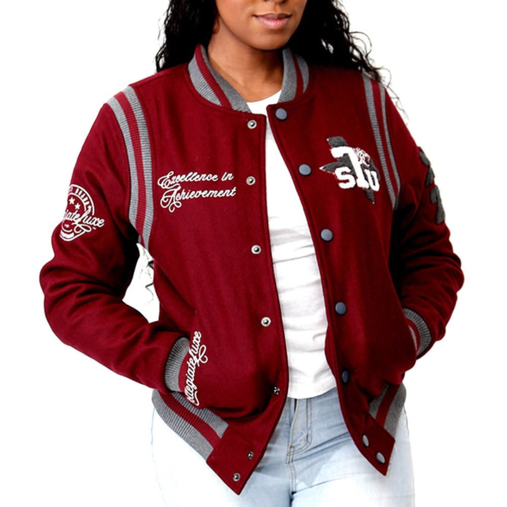 Texas southern tigers collegiate luxe jacket