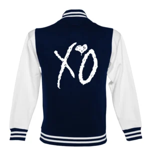 The weeknd xo navy white varsity jacket 2