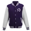 The weeknd xo purple white wool varsity jacket 1