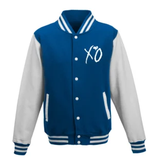 The weeknd xo royal blue white wool varsity jacket 1