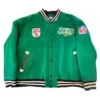 Throwbacks ny jets green varsity jacket