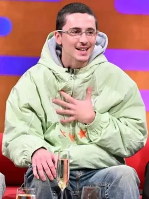 Timothee chalamet green jacket