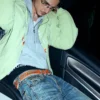 Timothee chalamet marty supreme green hooded jacket