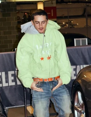 Timothee chalamet marty supreme green jacket