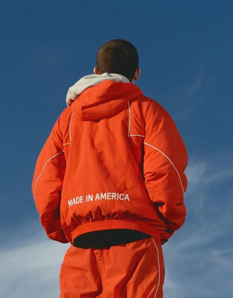Timothee chalamet orange jacket