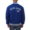 Toronto blue jays handcrafted logo wool jacket blue 2