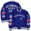 Toronto blue jays ovo x new era full snap twill jacket