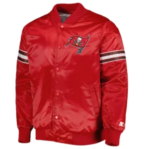 Toronto blue jays pick roll full snap satin varsity jacket red 2