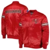 Toronto blue jays pick roll full snap satin varsity jacket red 3