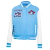 Toronto blue jays retro classic womens wool leather varsity jacket blue white 1