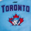 Toronto blue jays retro classic womens wool leather varsity jacket blue white 10