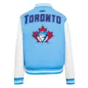 Toronto blue jays retro classic womens wool leather varsity jacket blue white 4
