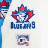Toronto blue jays retro classic womens wool leather varsity jacket blue white 8