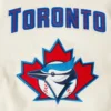Toronto blue jays retro classic wool leather varsity jacket white blue 6