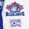 Toronto blue retro classic wool leather varsity jacket blue white 9