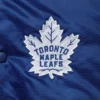 Toronto maple leafs enforcer full snap satin varsity jacket navygray 2