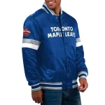 Toronto Maple Leafs Home Game Blue Satin Jacket