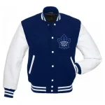 Toronto Maple Leafs Letterman Wool/Leather Blue Jacket