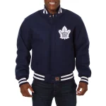 Toronto Maple Leafs One Color Navy Wool Jacket