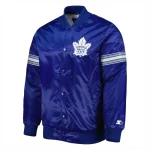 Toronto Maple Leafs Pick & Roll Blue Satin Jacket