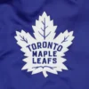 Toronto maple leafs starter pick and roll full snap satin varsity jacket blue 4
