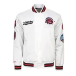 Toronto Raptors City Collection White Satin Jacket