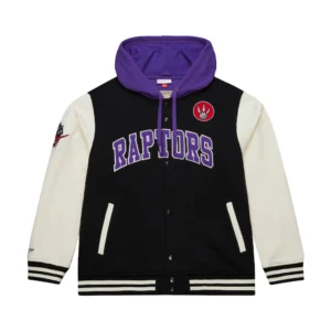 Toronto raptors courtside hooded varsity jacket