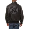 Toronto raptors full leather bomber varsity jacket black 2