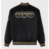 Toronto raptors full snap black satin varsity jacket