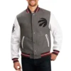 Toronto raptors gray full snap jacket
