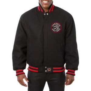 Toronto raptors handmade wool varsity jacket black 1