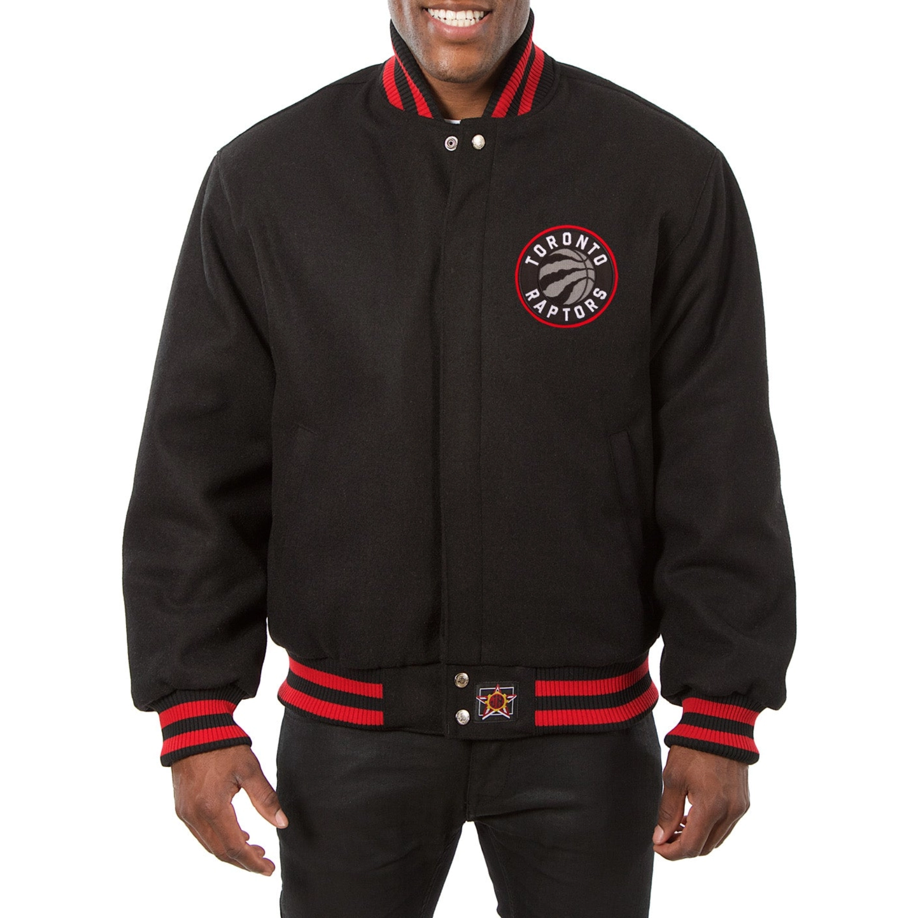 Toronto raptors handmade wool varsity jacket black 1