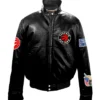 Toronto raptors jeff hamilton full black leather jacket 1