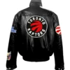 Toronto raptors jeff hamilton full black leather jacket 2