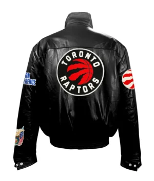 Toronto raptors jeff hamilton full black leather jacket 2