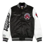 Toronto Raptors Team Origins Black/White Satin Jacket