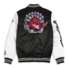 Toronto raptors nba team origins black white satin varsity jacket 2