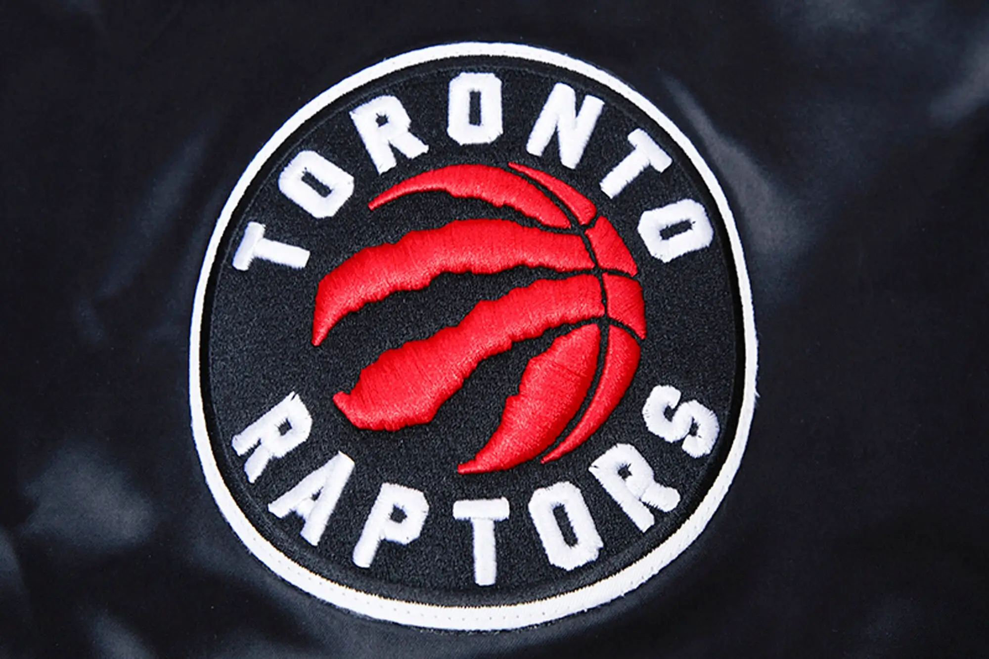 Toronto raptors pro standard black roses full snap satin varsity jacket 4