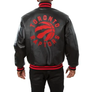 Toronto raptors real leather varsity jacket black 2
