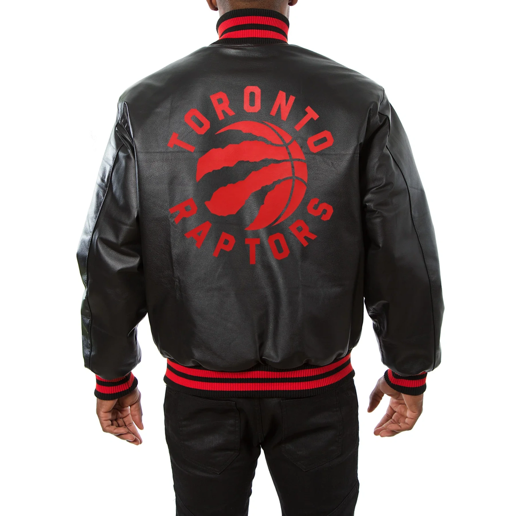 Toronto raptors real leather varsity jacket black 2